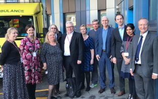 Salford Royal colleagues with Professor Sir Keith Porter