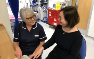 Research Nurse Elaine Shields and Dr Karolina Stepien