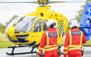 An air ambulance