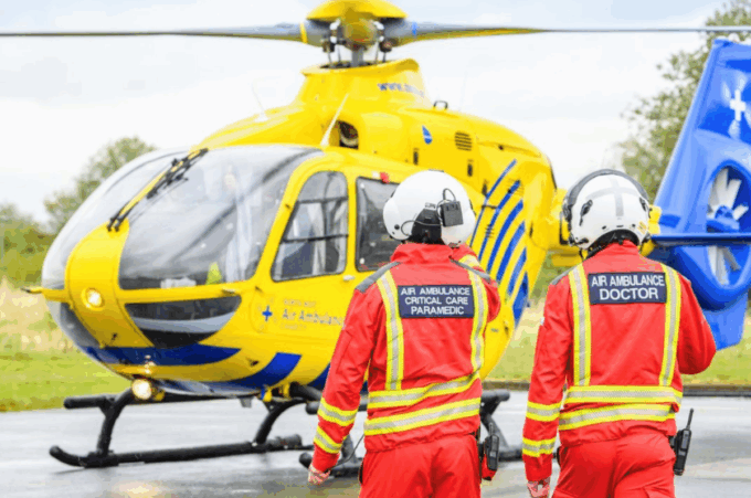 An air ambulance