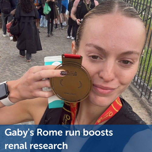 Gaby's Rome run boosts renal research