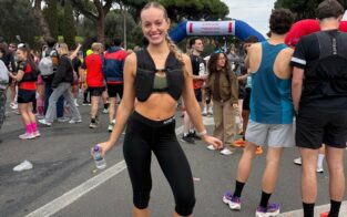 Gaby Kalra at the Rome marathon