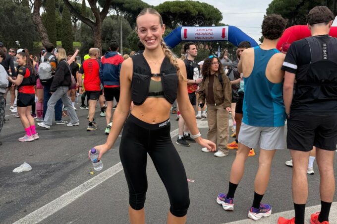 Gaby Kalra at the Rome marathon